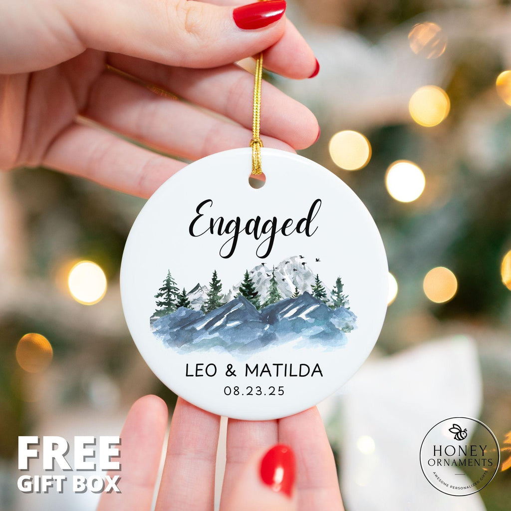 Engaged Ornament Custom Engagement Ornament with Names - photo 2