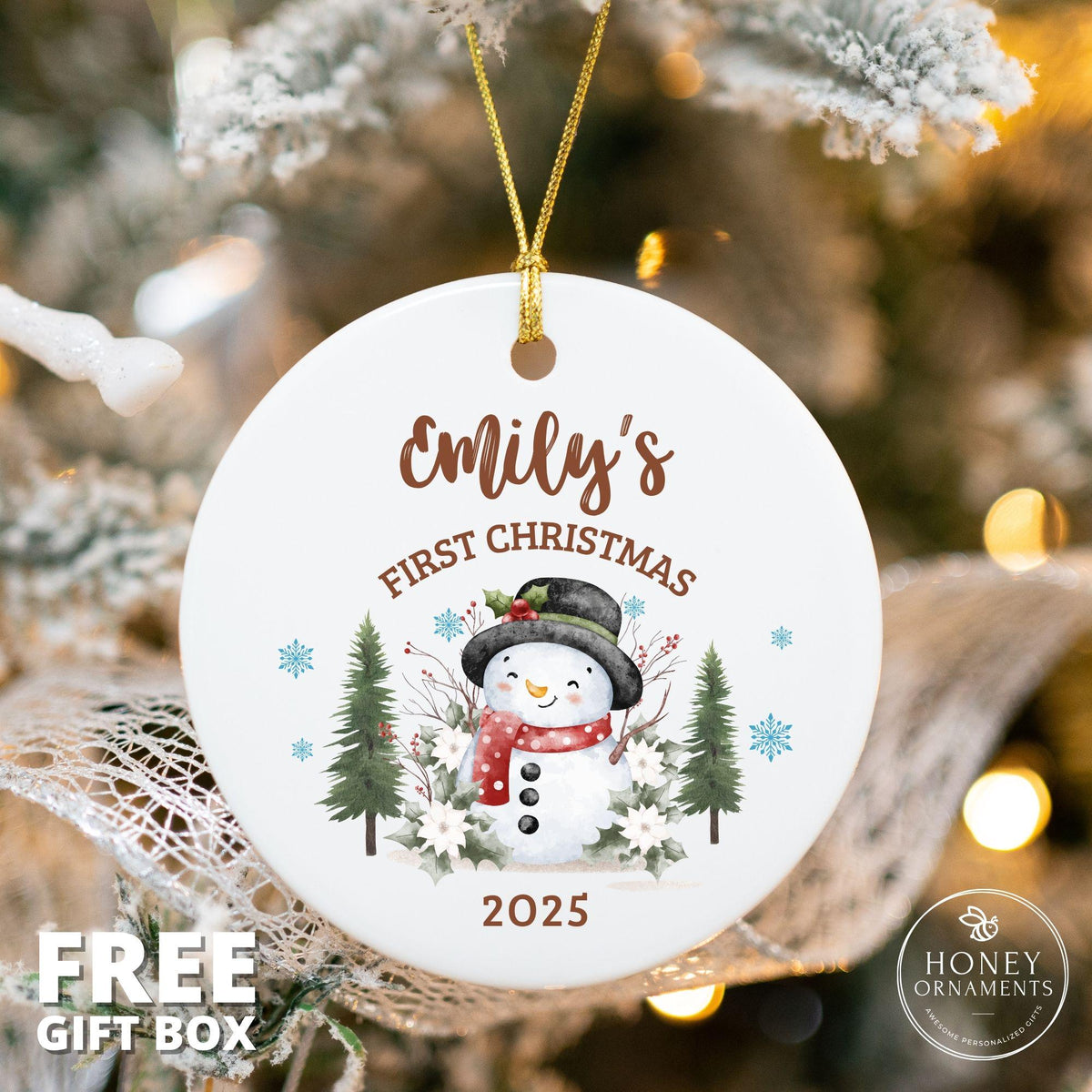 Baby First Christmas Ornament 2026 Personalized Baby Ornament Custom Baby’s 1st Christmas Keepsake, Newborn Christmas Gift, Holiday Ornament