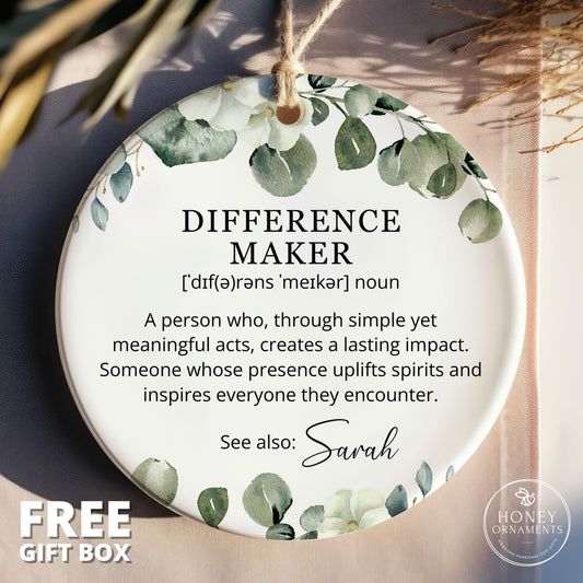 Difference Maker Gift for Teacher Gifts Personalized Thank You Gift - Mentor Appreciation Gift - Leader Gift for Leaving Gift Personalized