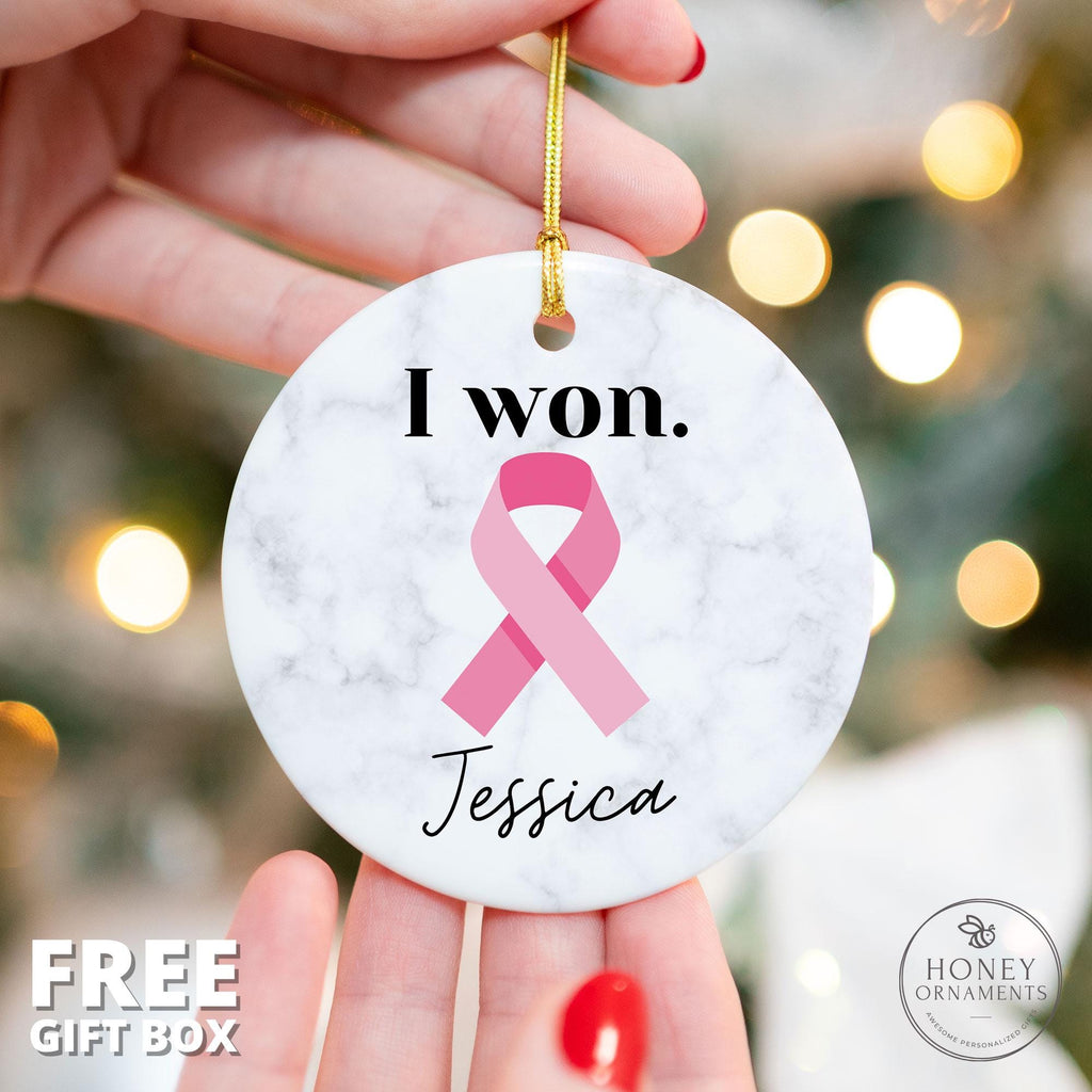 I Won Breast Cancer Ornament - Personalized Survivor Gift - photo 2