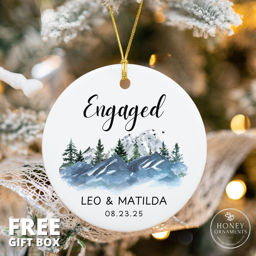 Engaged Ornament Custom Engagement Ornament with Names - photo 3