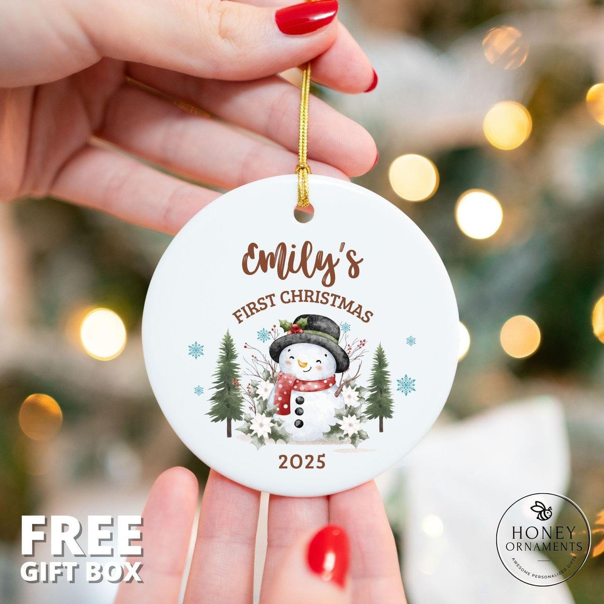 Baby First Christmas Ornament 2026 Personalized Baby Ornament Custom Baby’s 1st Christmas Keepsake, Newborn Christmas Gift, Holiday Ornament