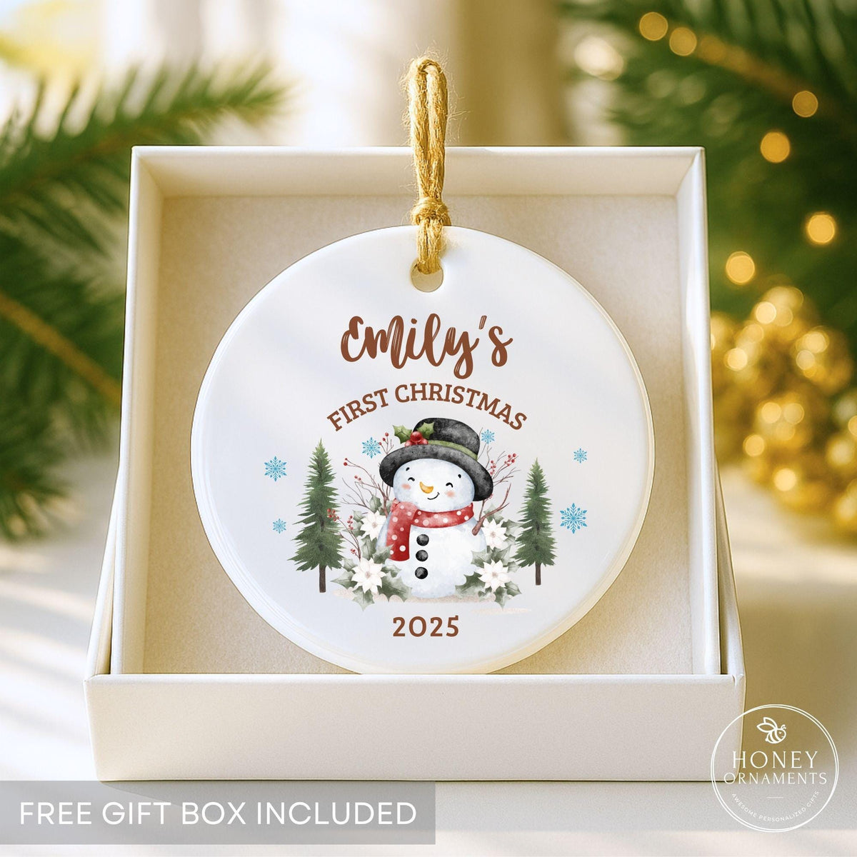 Baby First Christmas Ornament 2026 Personalized Baby Ornament Custom Baby’s 1st Christmas Keepsake, Newborn Christmas Gift, Holiday Ornament