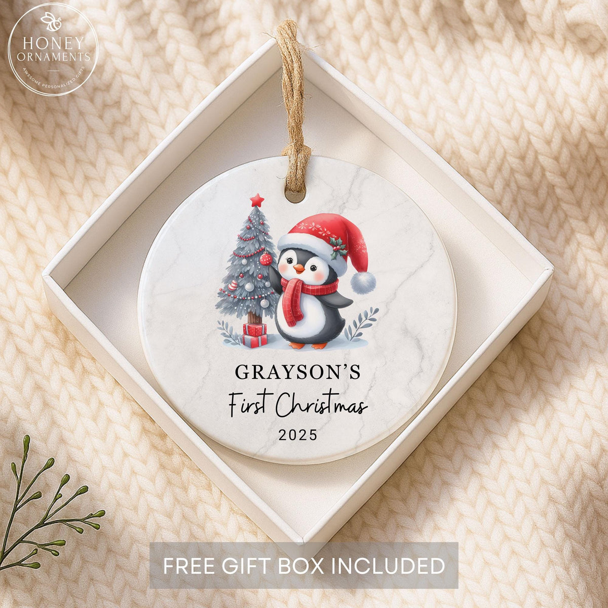 Personalized Baby's First Christmas Ornament 2026