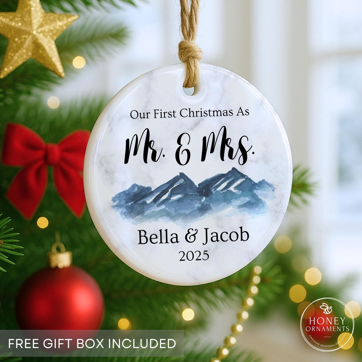 Personalized Mr & Mrs Ornament - photo 3