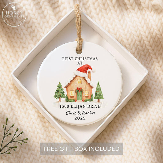 Personalized New Home Ornament 2026, First Christmas Housewarming Gift, Custom Address Keepsake, New Homeowner Christmas Ornament Decor