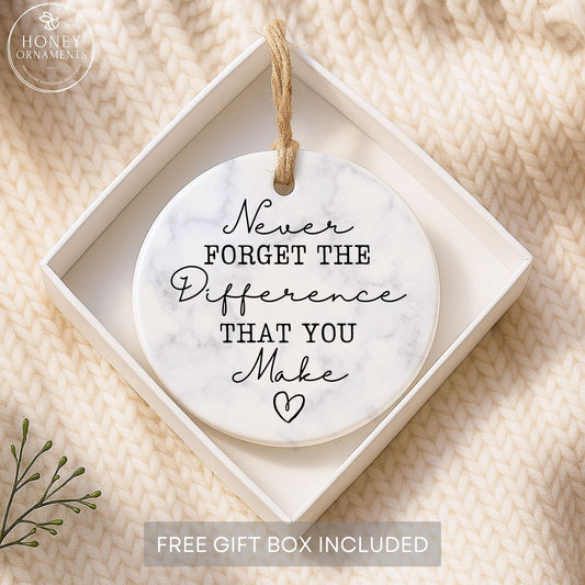 Thank You Ornament, Coworker Appreciation Gift, Retirement Keepsake, Teacher Mentor Nurse Gift, Meaningful Farewell Gift, Gratitude Ornament