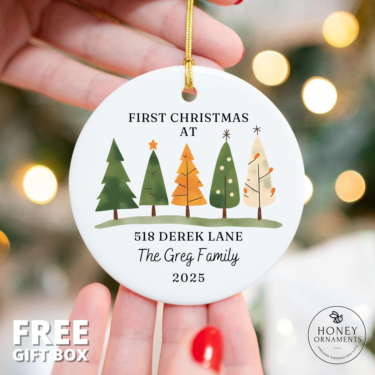 Personalized New Home Ornament 2026 First Christmas at New - photo 2