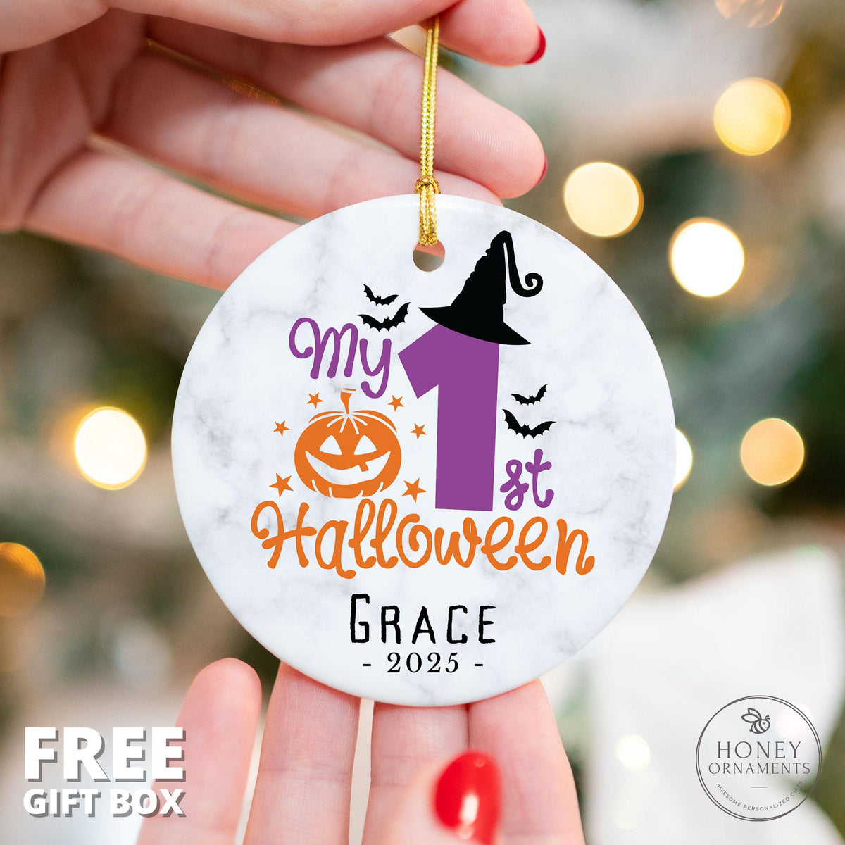 My First Halloween - Personalized Baby Ornament - photo 2