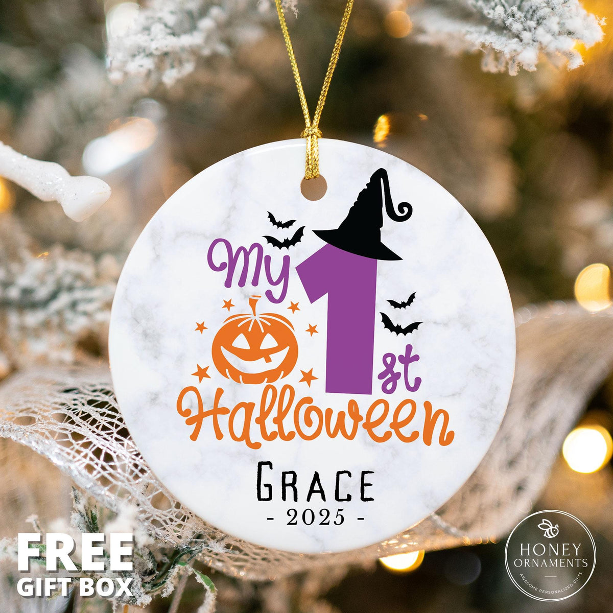 My First Halloween - Personalized Baby Ornament - photo 3