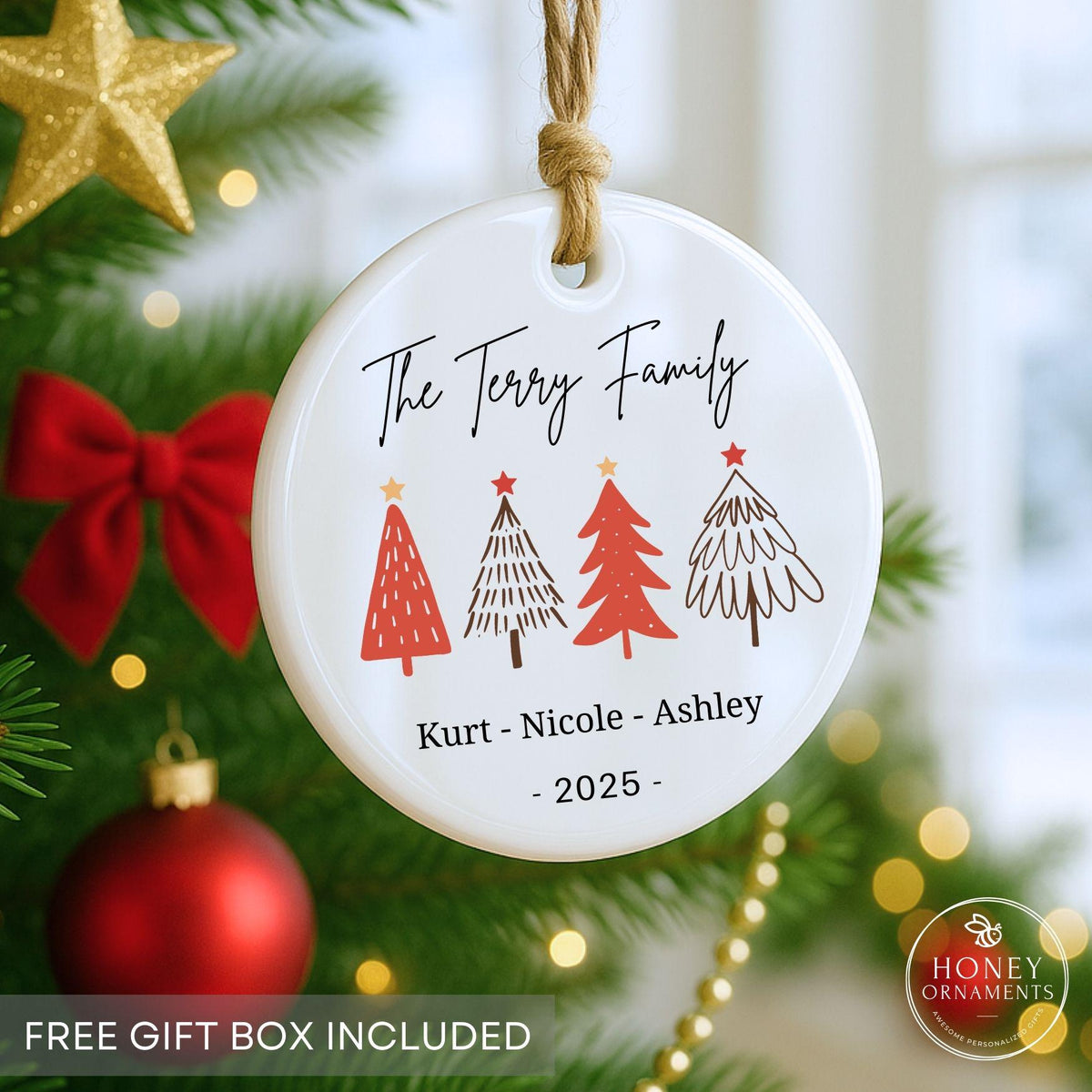 Personalized Family Christmas Ornament 2026 with Names - photo 3