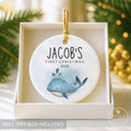 Personalized Baby Boy First Christmas Ornament 2026