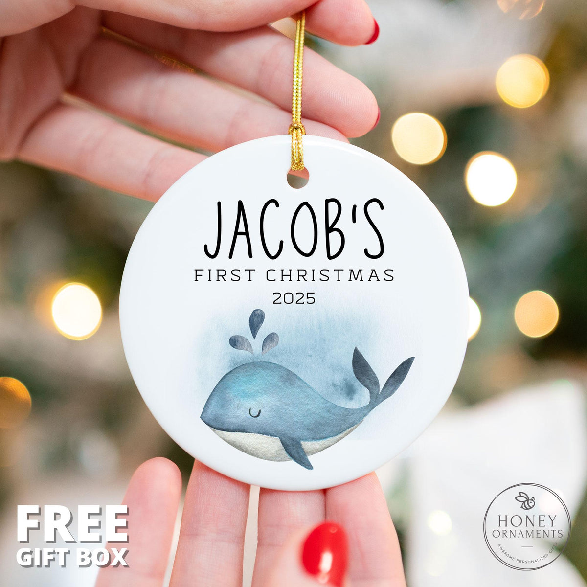 Personalized Baby Boy First Christmas Ornament 2026 - photo 2