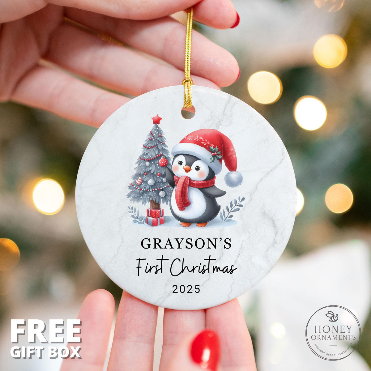 Personalized Baby's First Christmas Ornament 2026 - photo 2