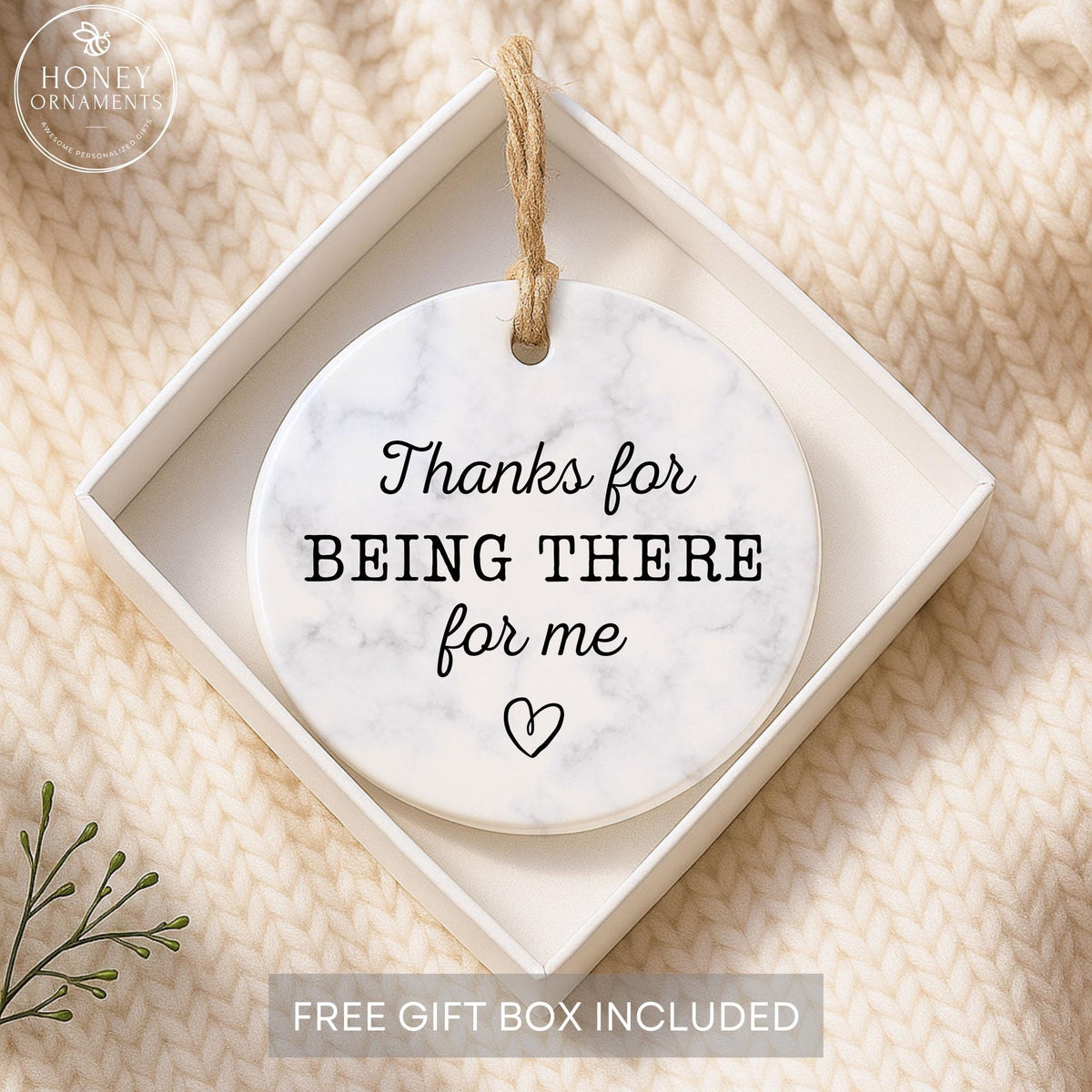 Friendship Appreciation Gift - Thank You Ornament
