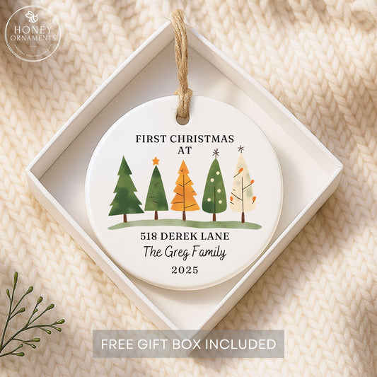 Personalized New Home Ornament 2026 First Christmas at New Address Custom Housewarming Gift Our First Home Keepsake Realtor Closing Gift