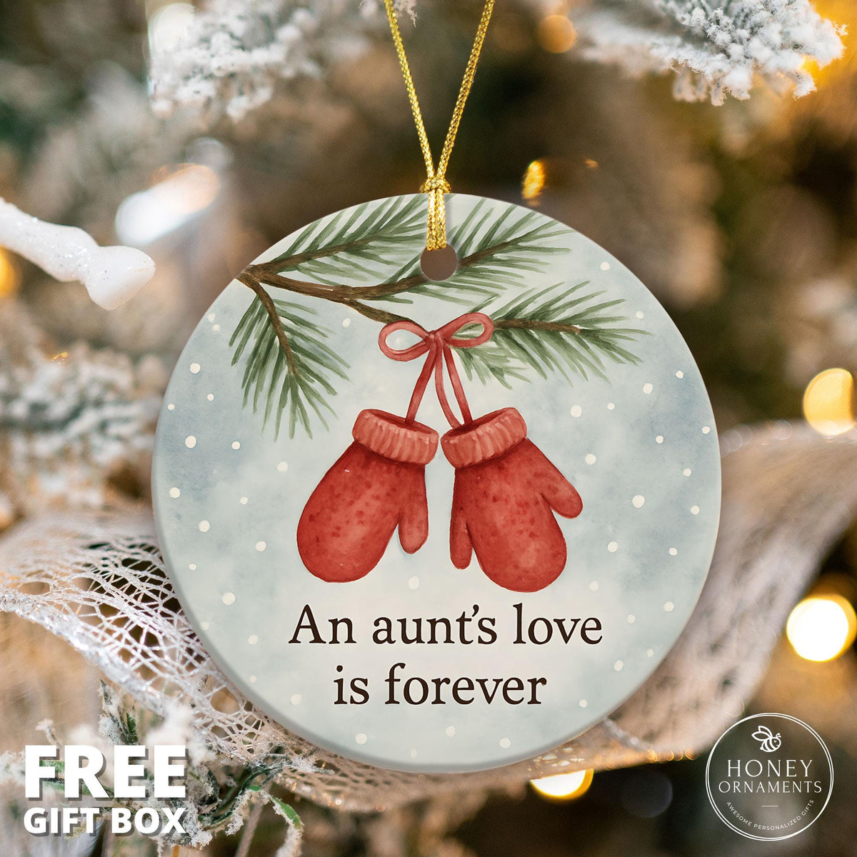 Aunt Christmas Ornament Gift – Holiday Keepsake with Quote - photo 3
