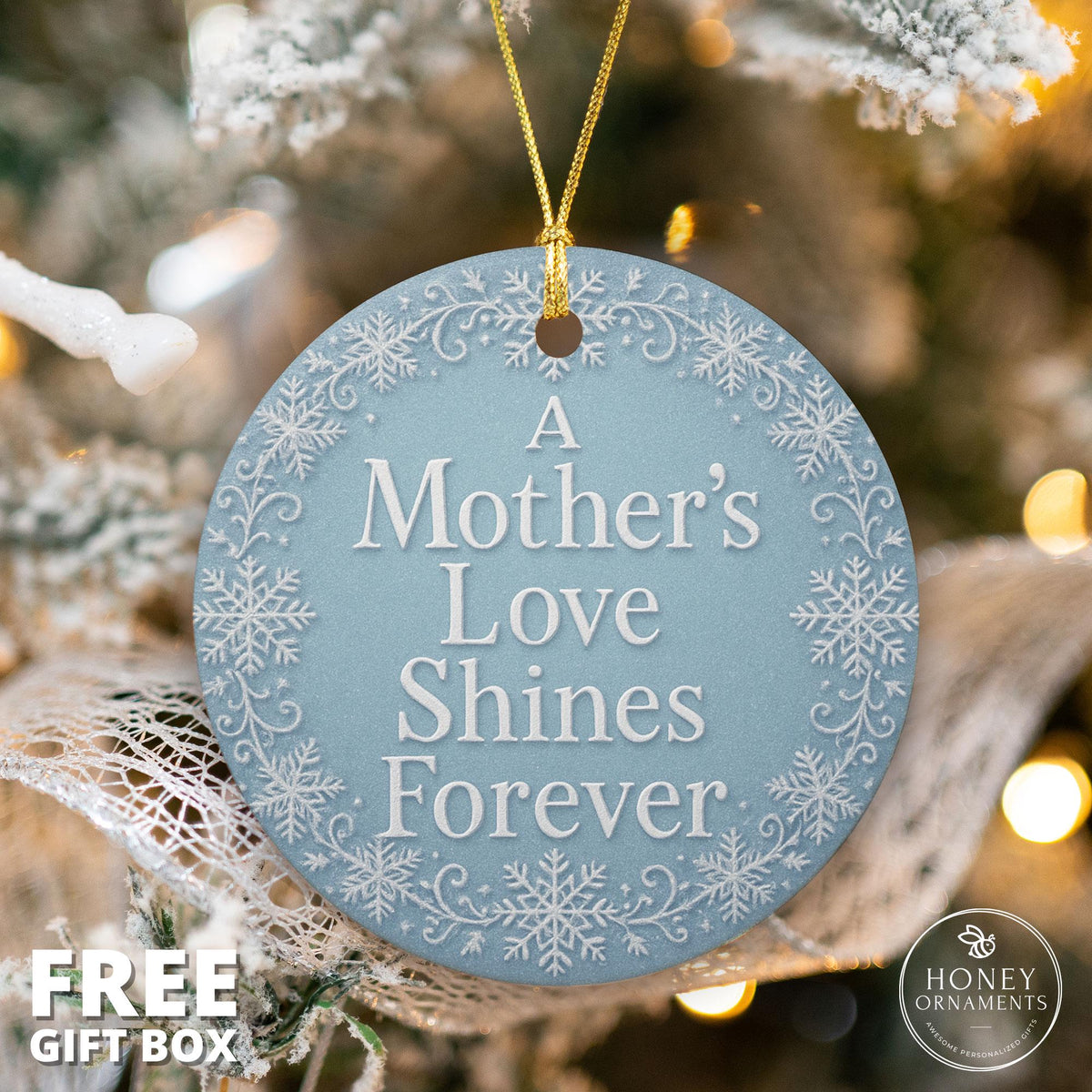 Mother's Love Snowflake Ornament – Christmas Keepsake Mom Gift