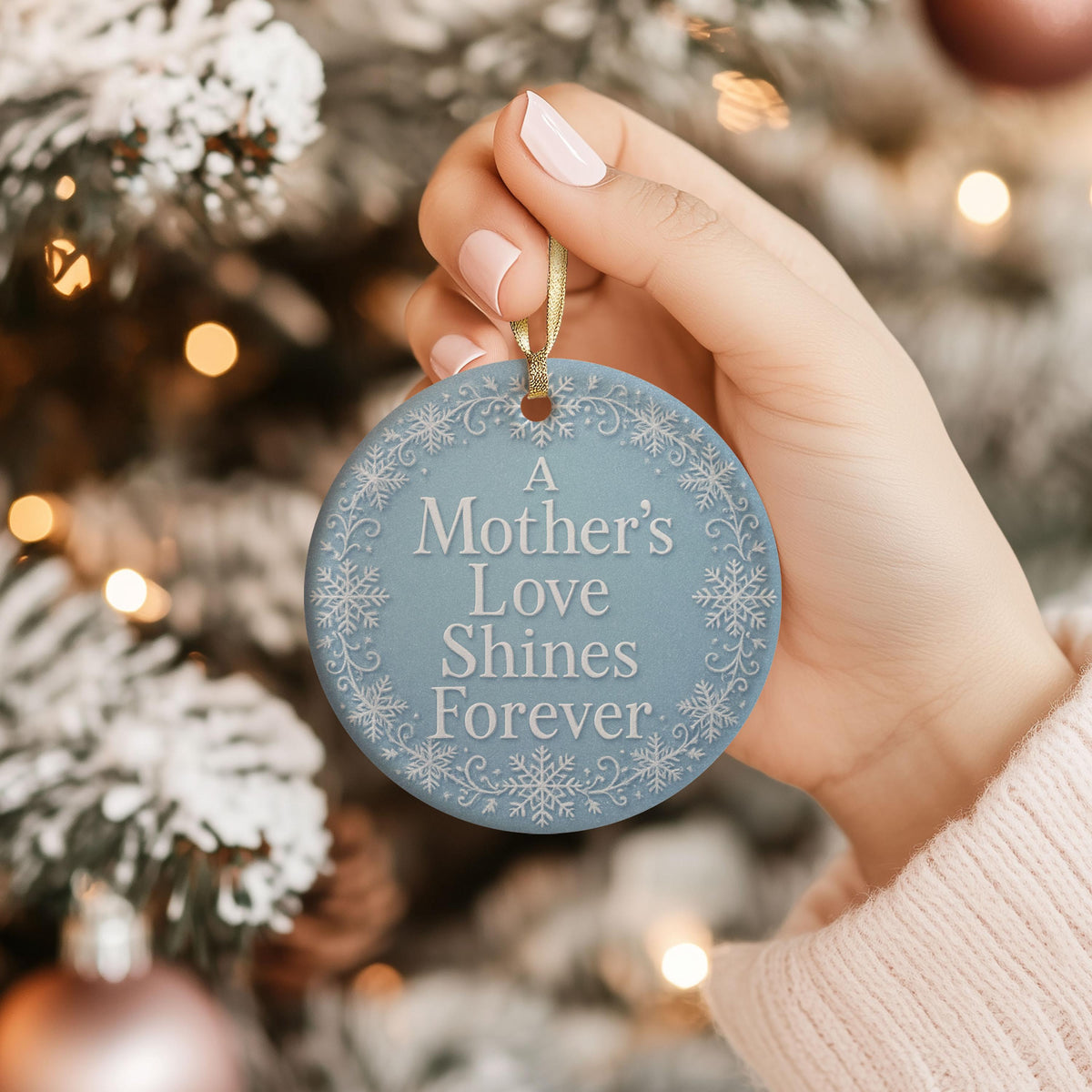 Mother's Love Snowflake Ornament – Christmas Keepsake Mom Gift
