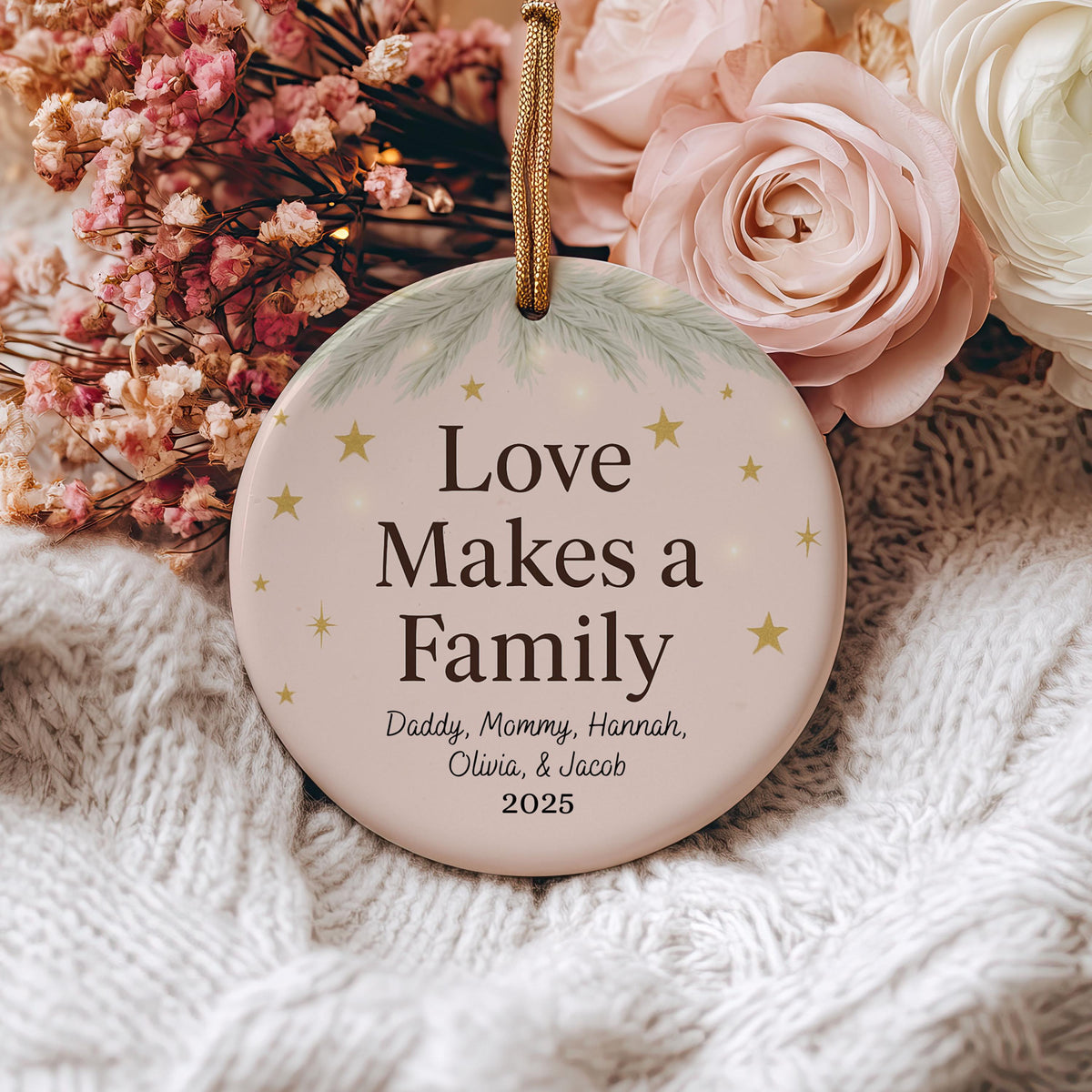 Personalized Family Christmas Ornament 2026 – Custom Ornament with Family Names – New Family Holiday Tree Decoration Gift Keepsake