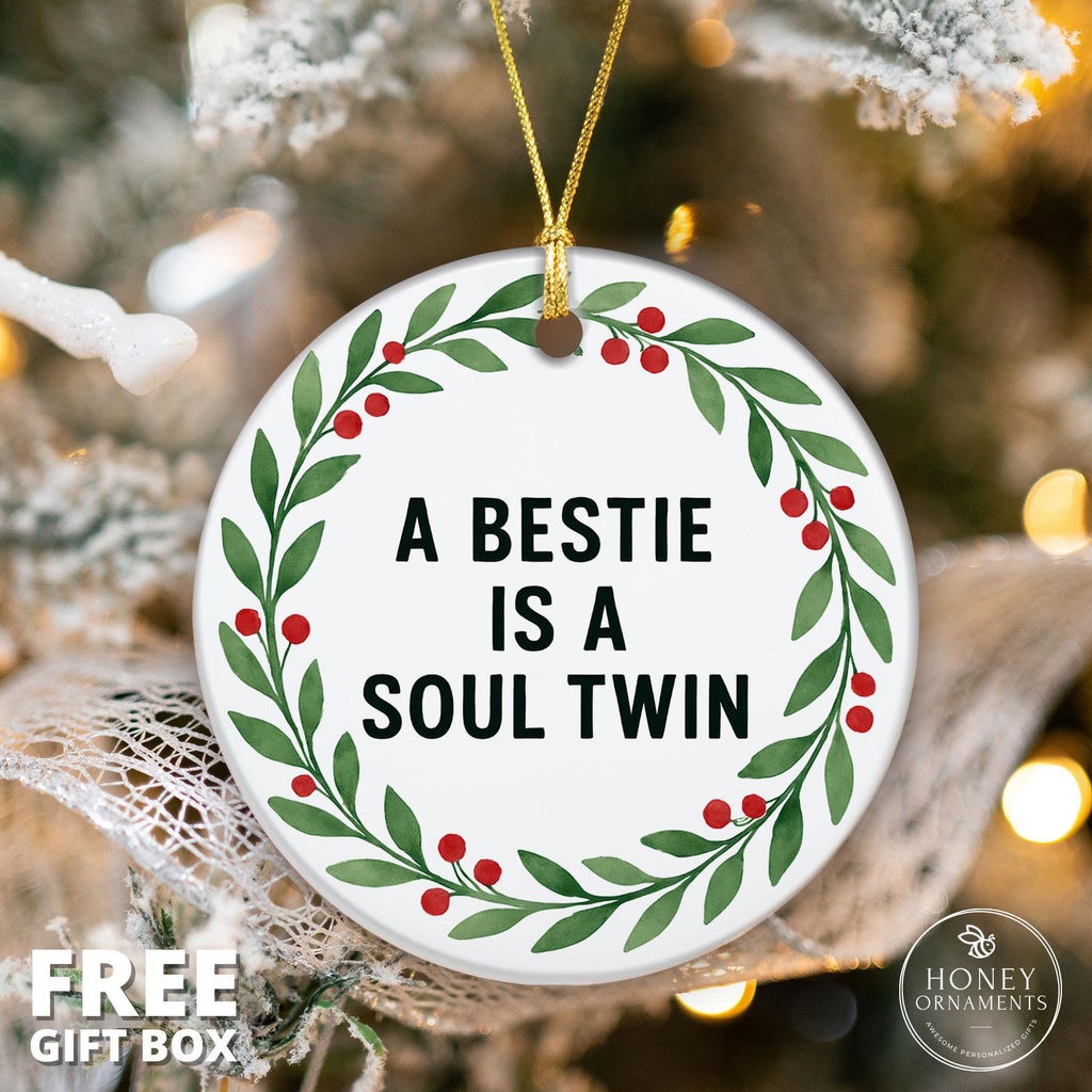 Best Friend Christmas Ornament – A Bestie Is a Soul Twin - photo 3