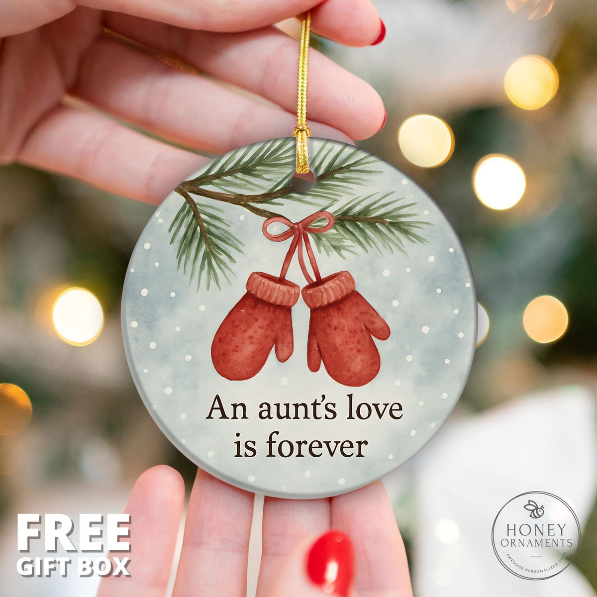 Aunt Christmas Ornament Gift – Holiday Keepsake with Quote - photo 2