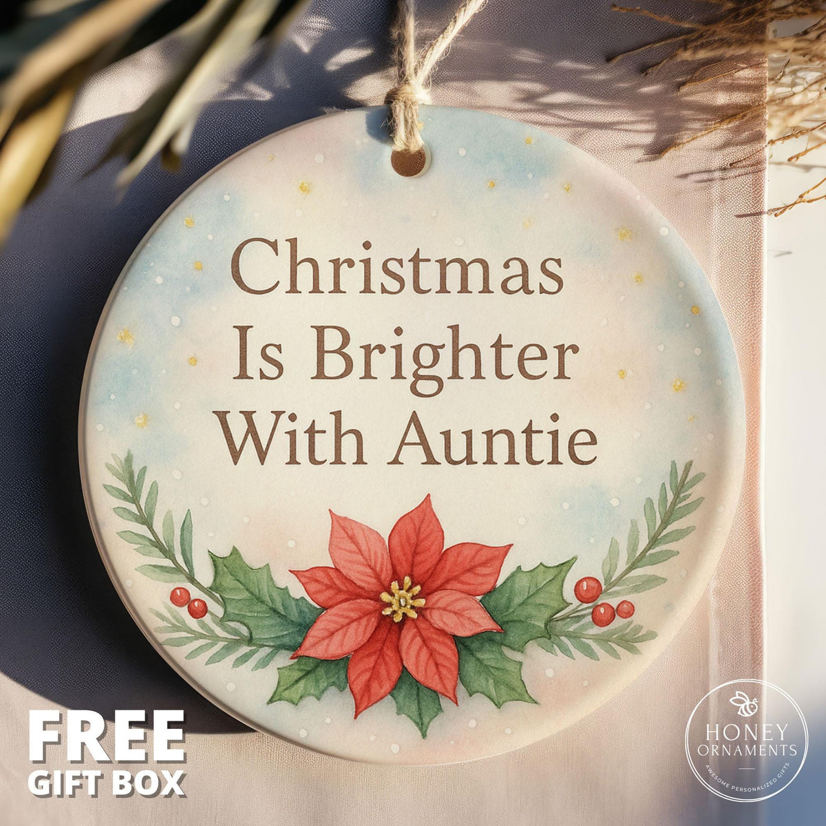 Auntie Christmas Gifts – Holiday Gift for Auntie Ornament - photo 6