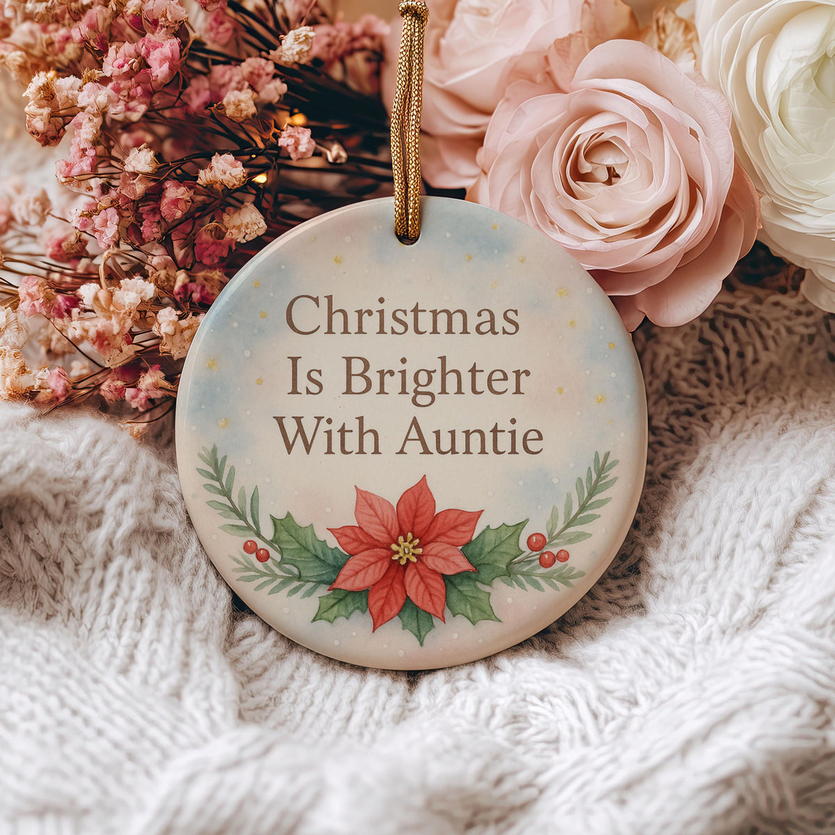 Auntie Christmas Gifts – Holiday Gift for Auntie Ornament - photo 2