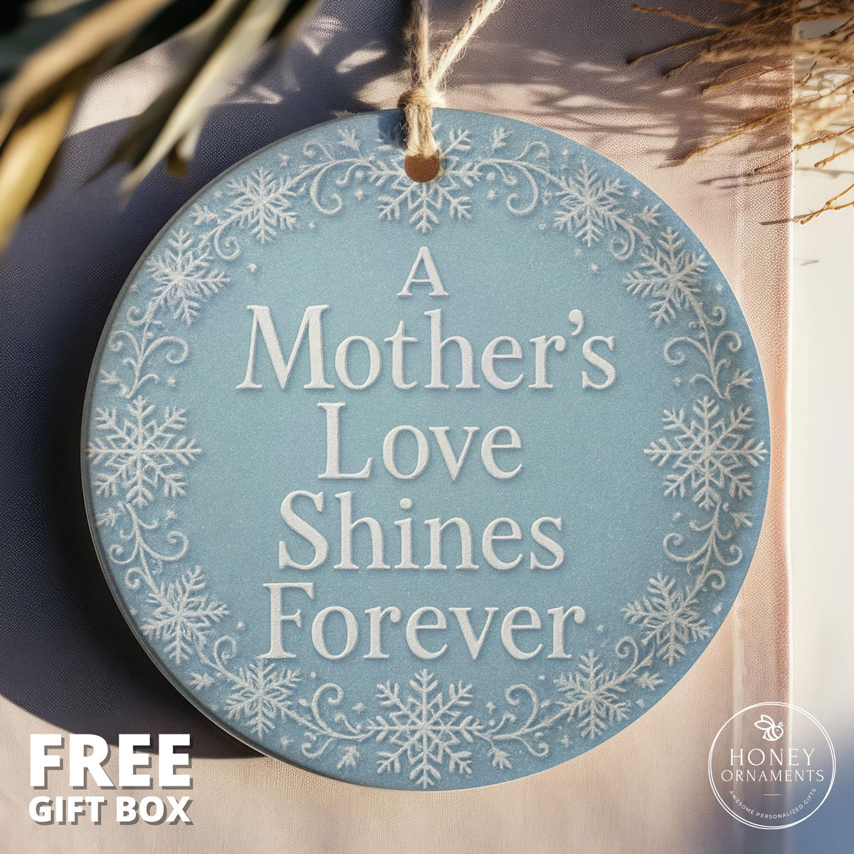 Mother's Love Snowflake Ornament – Christmas Keepsake Mom Gift