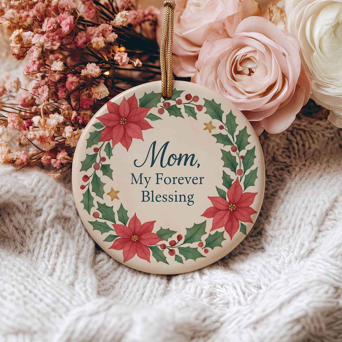 Ceramic Christmas Ornament for Mom – "My Forever Blessing" - photo 6