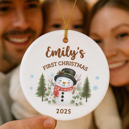 Baby First Christmas Ornament 2026 Personalized Baby Ornament Custom Baby’s 1st Christmas Keepsake, Newborn Christmas Gift, Holiday Ornament