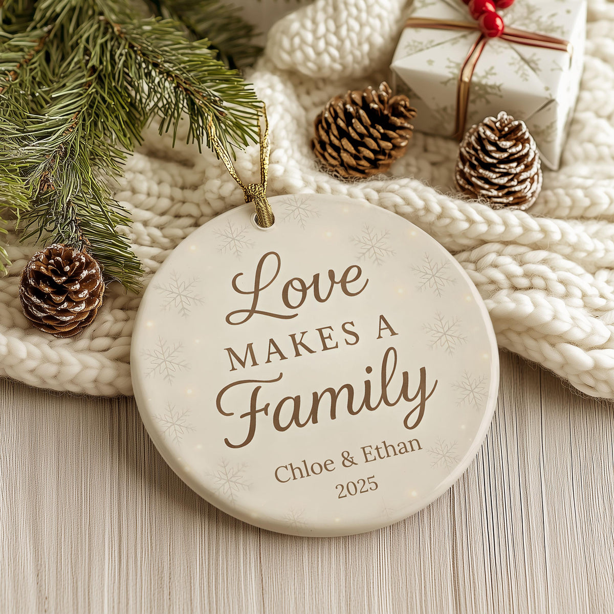 Personalized Newlywed Christmas Ornament - photo 3