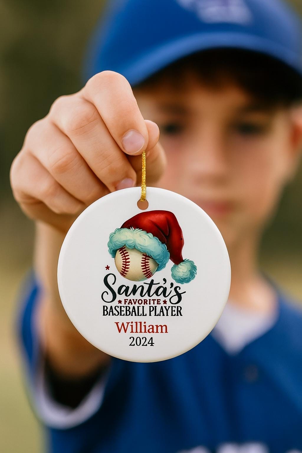 Baseball Team Gifts, Santa's Favorite Baseball Baseball Player Gift, Custom Baseball Gifts from Baseball Mom, Baseball Christmas Ornament