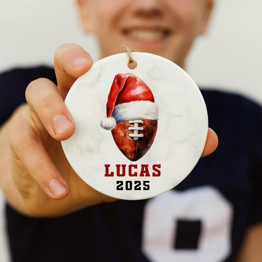 Football Team Gift - Football Player Gift - Football Christmas Ornament - Personalized Football Ornament - Custom Football Gift