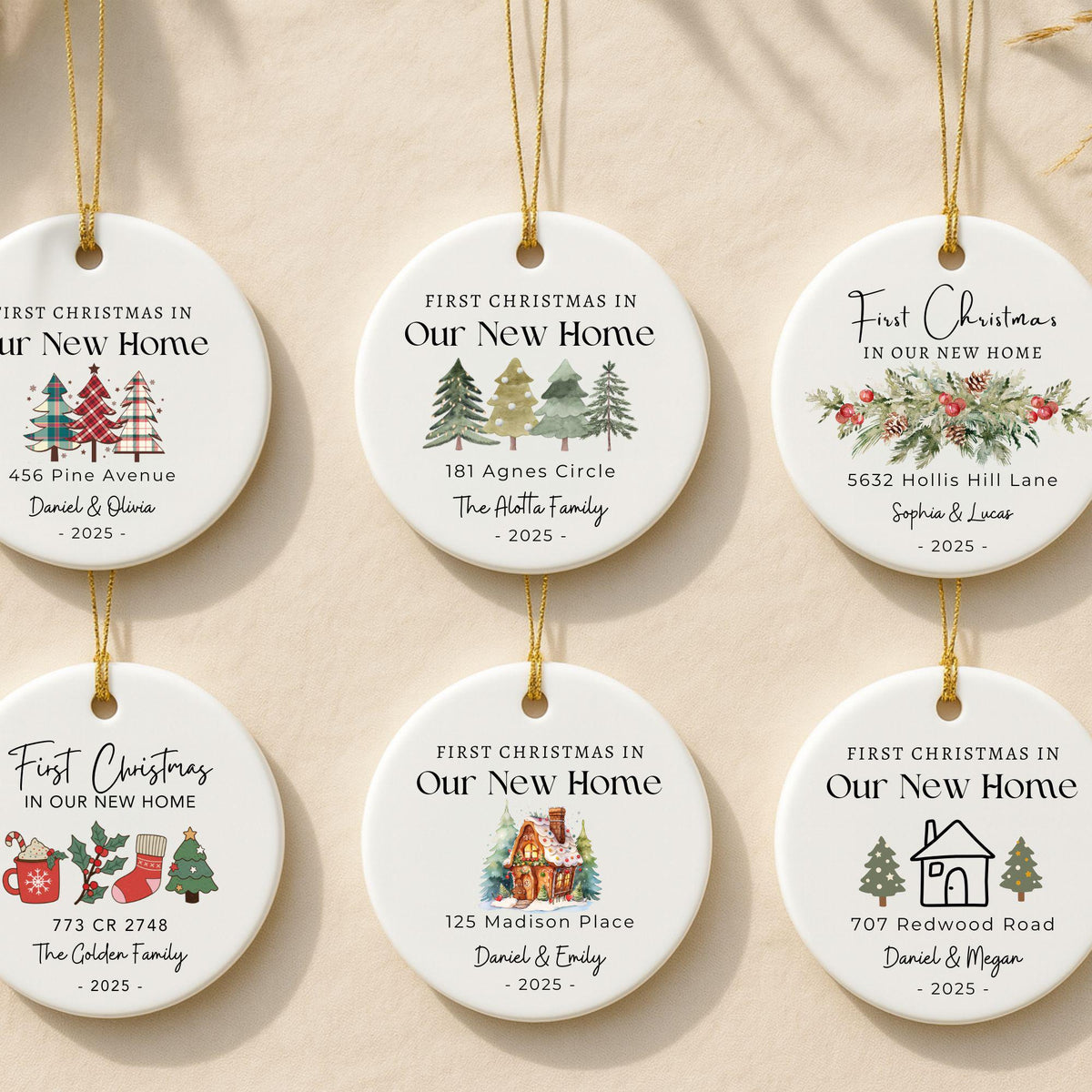 New Home Ornament, First Christmas in Our New Home Ornament 2026, Our First Home Keepsake, Custom New House Christmas Ornament, Personalized