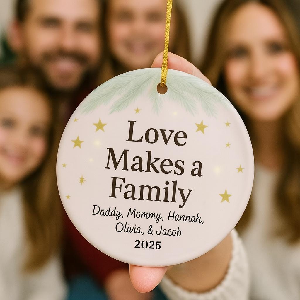 Personalized Family Christmas Ornament 2026 – Custom Ornament with Family Names – New Family Holiday Tree Decoration Gift Keepsake
