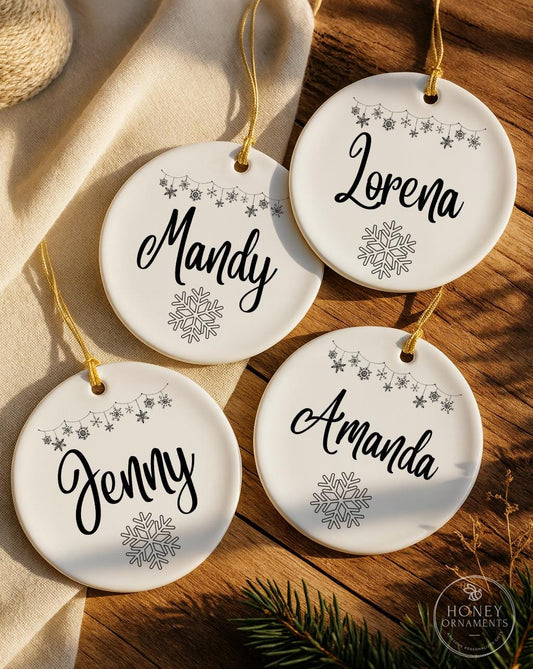 Personalized Christmas Ornament 2026 Custom Name Ornament for Family Holiday Decor Gift Christmas Tree Ornament Personalized Keepsake