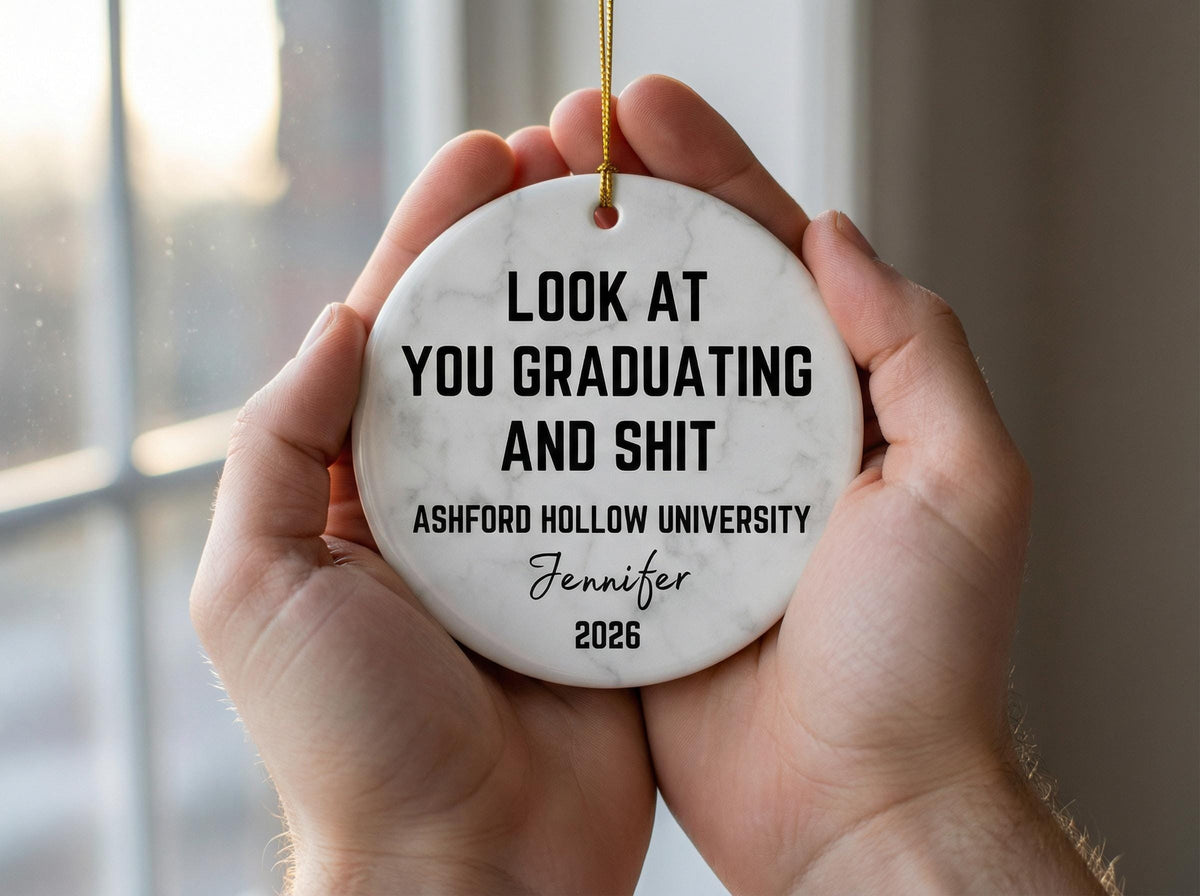 Funny Graduation Ornament Gift, High School Grad Gift for Her, Best Friend Graduation Keepsake, College Class of 2026 Gift for Him