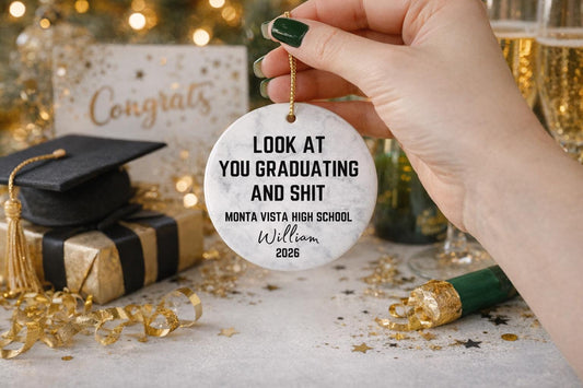 Funny Graduation Ornament Gift, High School Grad Gift for Her, Best Friend Graduation Keepsake, College Class of 2026 Gift for Him