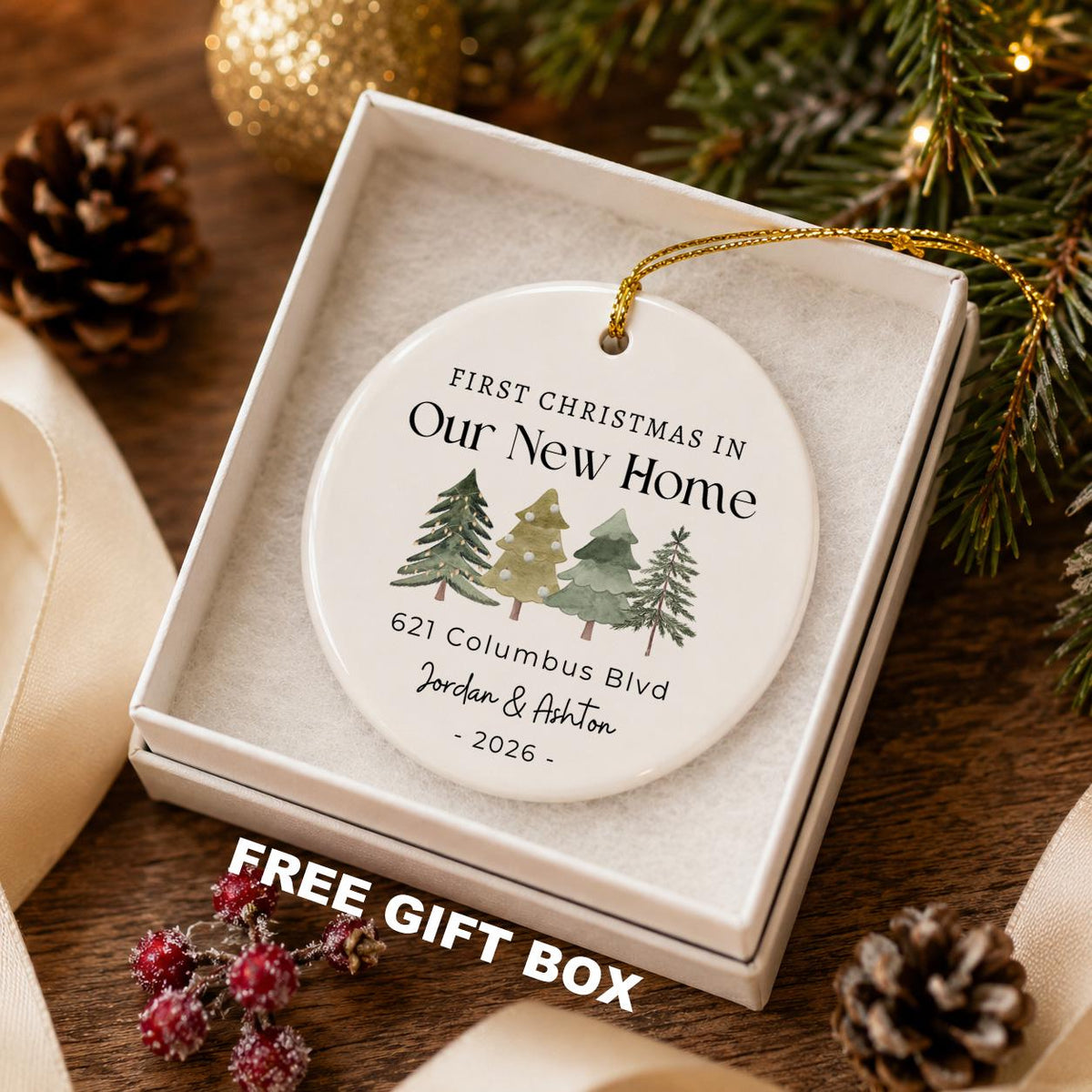First Christmas in Our New Home Christmas Ornaments, Personalized Our New House Ornament, 2026 New Home Ornament, Our First Home Keepsake
