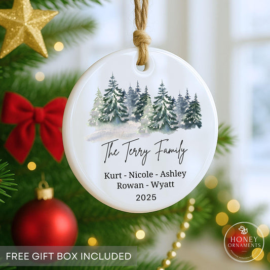 Personalized Family Ornament 2026 Custom Christmas Ornament with Names, Holiday Keepsake Gift, New Family Christmas Decoration Tree Ornament