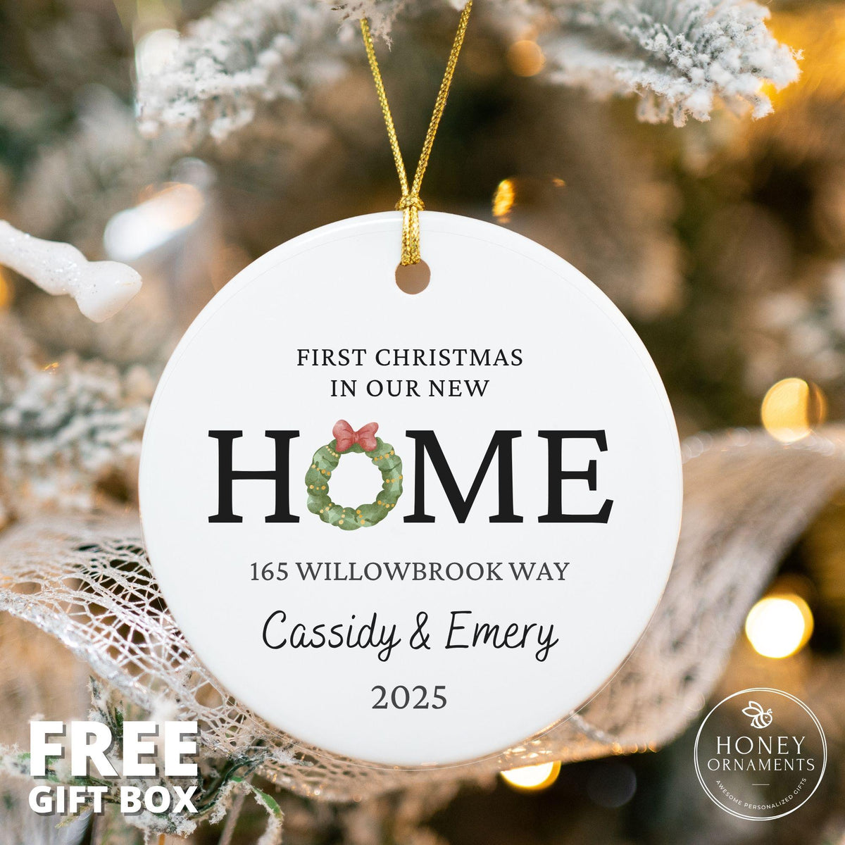 New Home Gift Personalized Realtor Closing Gift for New Homeowner Gift, New Home Ornament, Custom Housewarming Gift, First Home Ornament