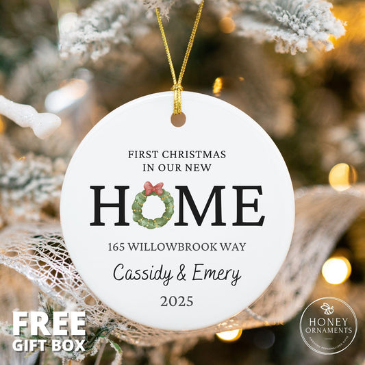 New Home Gift Personalized Realtor Closing Gift for New Homeowner Gift, New Home Ornament, Custom Housewarming Gift, First Home Ornament