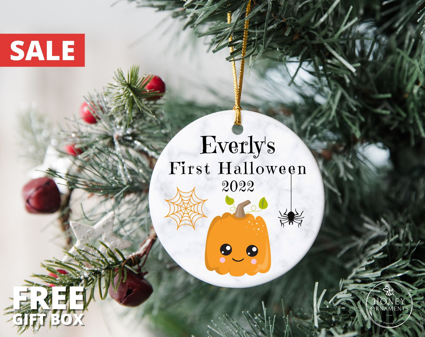 My First Halloween Ornament, Personalized Baby's First Halloween Gift, Baby Halloween Gift, Baby Girl Gift, Baby Boy Gift, My 1st Halloween