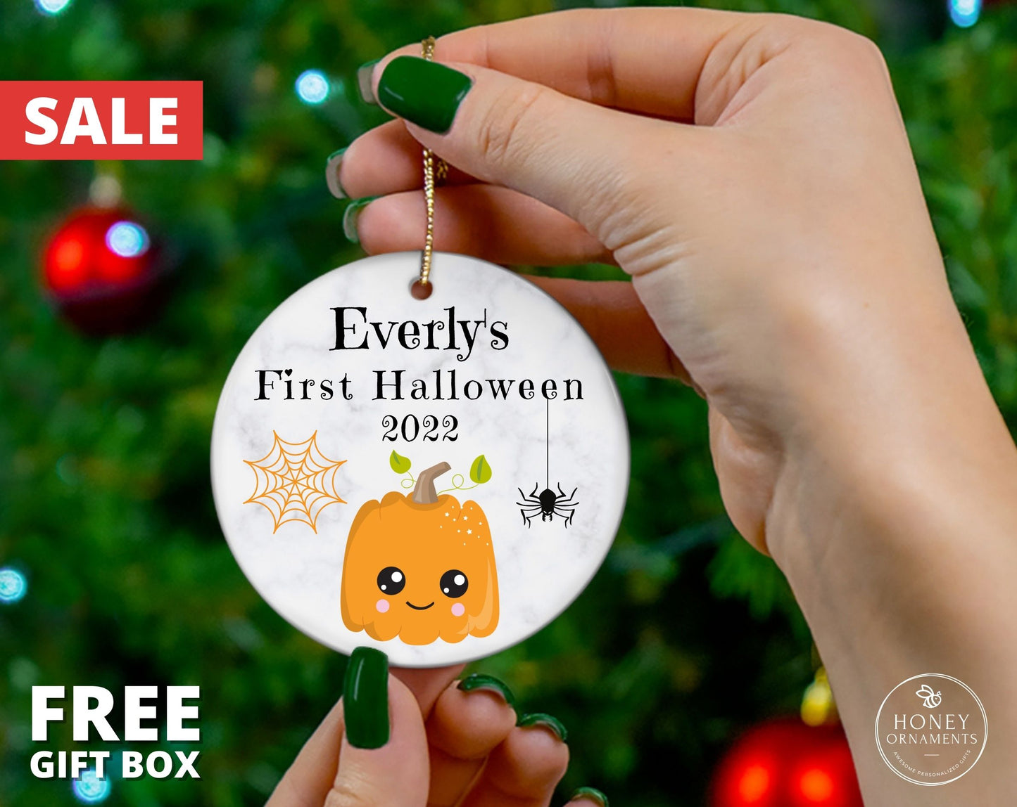 My First Halloween Ornament, Personalized Baby's First Halloween Gift, Baby Halloween Gift, Baby Girl Gift, Baby Boy Gift, My 1st Halloween