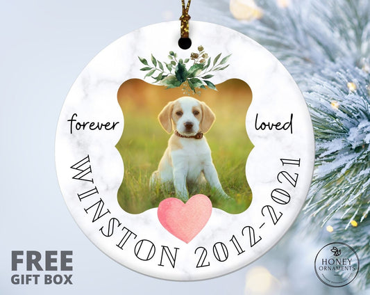 Pet Memorial Photo Ornament, Personalized Dog Loss Gift, Dog Remembrance, Dog Memorial Ornament, Pet Remembrance, Christmas Ornaments