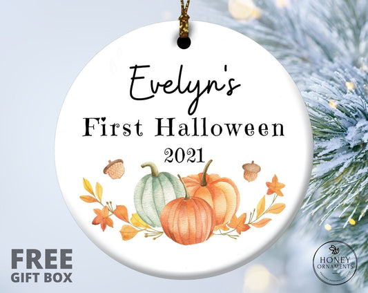 Personalized Baby's First Halloween Ornament, Halloween Gift, Custom Halloween Decorations, Newborn Girl Gift, Newborn Boy Gift