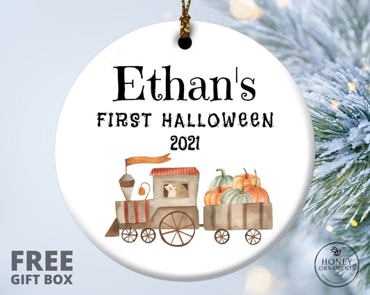 Baby's First Halloween Ornament, Personalized Halloween Tags, Halloween Home Decor Gift, Custom Halloween Decorations, Newborn Baby Gift