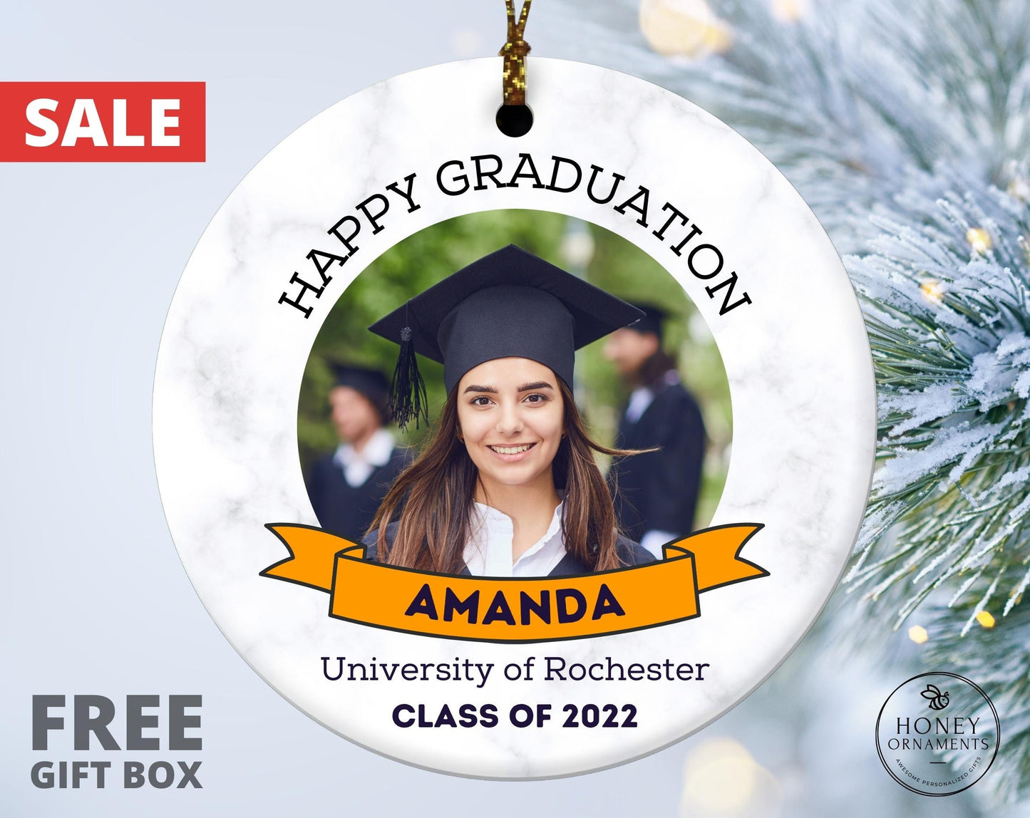 Graduation Gift, Custom Graduate Ornament, College Graduation Gift, Personalized Class of 2023 Ornament, Graduation Gifts for Her, for Him