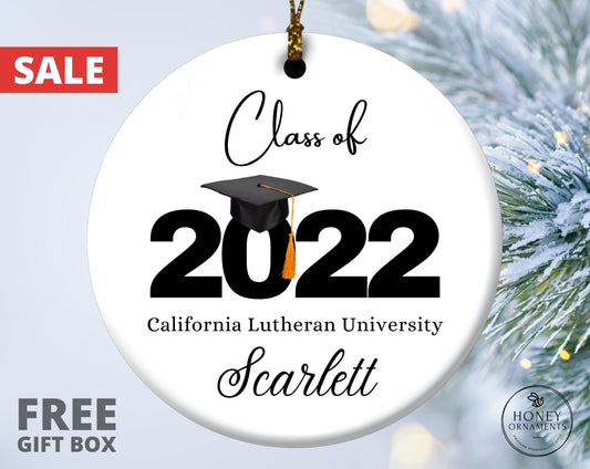 Class of 2023 Graduation Ornament, Personalized College Graduation Gift for Him, High School Graduation Gift for Her, Phd Graduation Gift